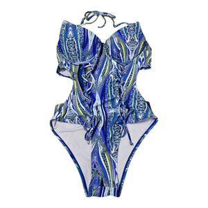Lilly's Kloset Swimsuit Medium A-B cup multi-color pre-owned